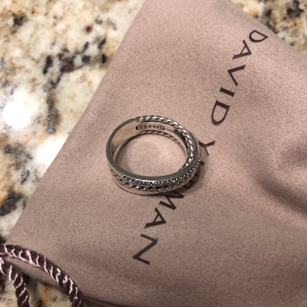 David Yurman Crossover Ring with Diamonds